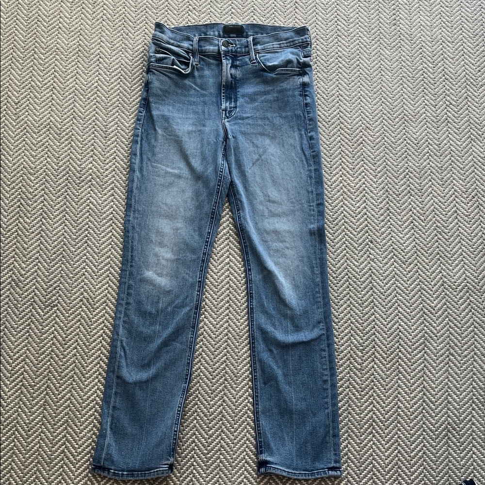 MOTHER Light Blue Washed Denim Jeans